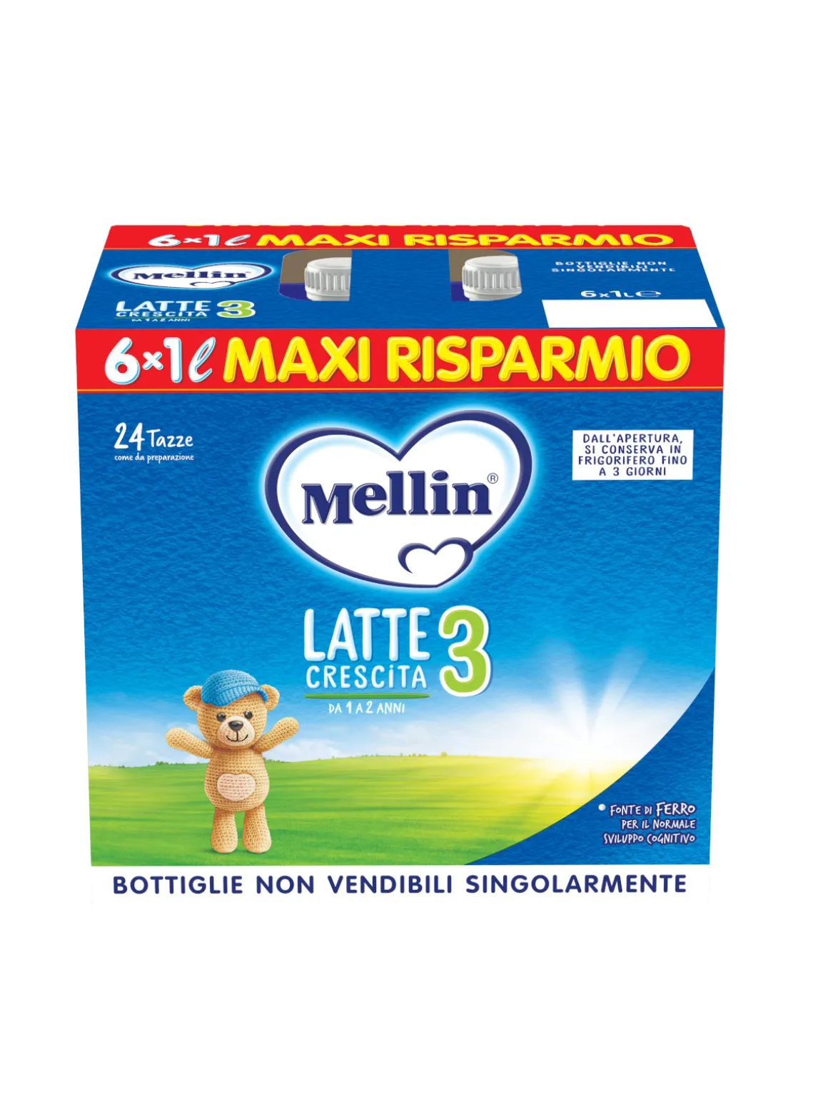 Mellin mellin crescita 3 6×1000 ml