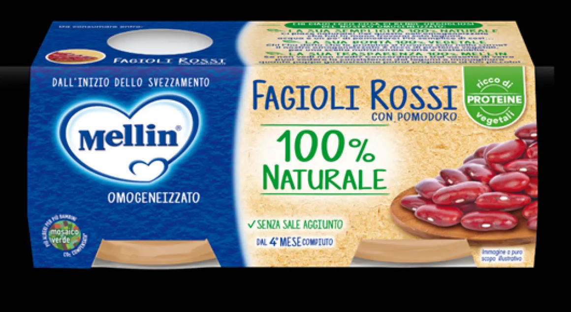 Mellin omogeneizzato fagioli rossi 2x80gr