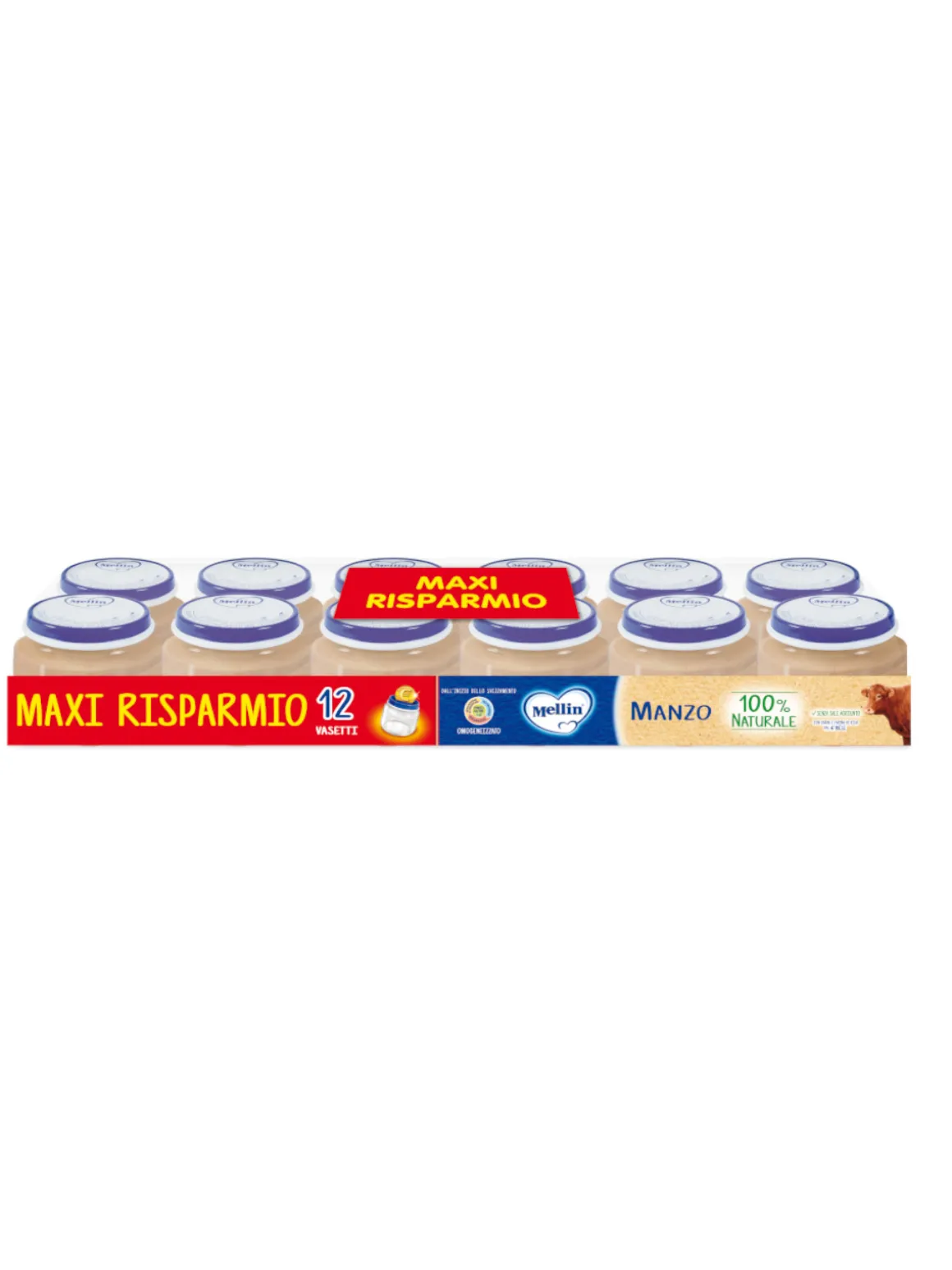 Mellin omogeneizzato manzo 12×80 gr