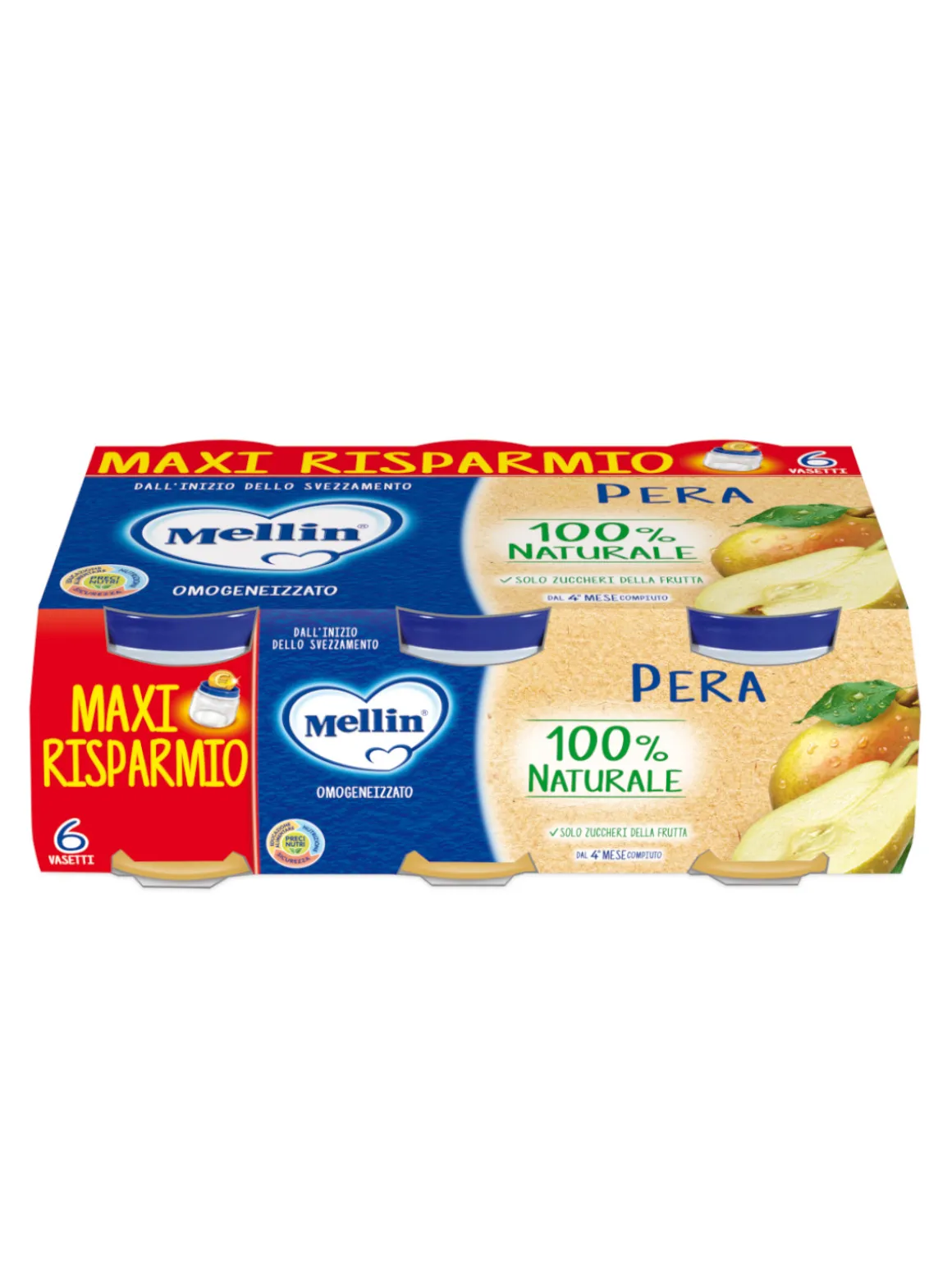 Mellin omogeneizzato pera 6×100 gr