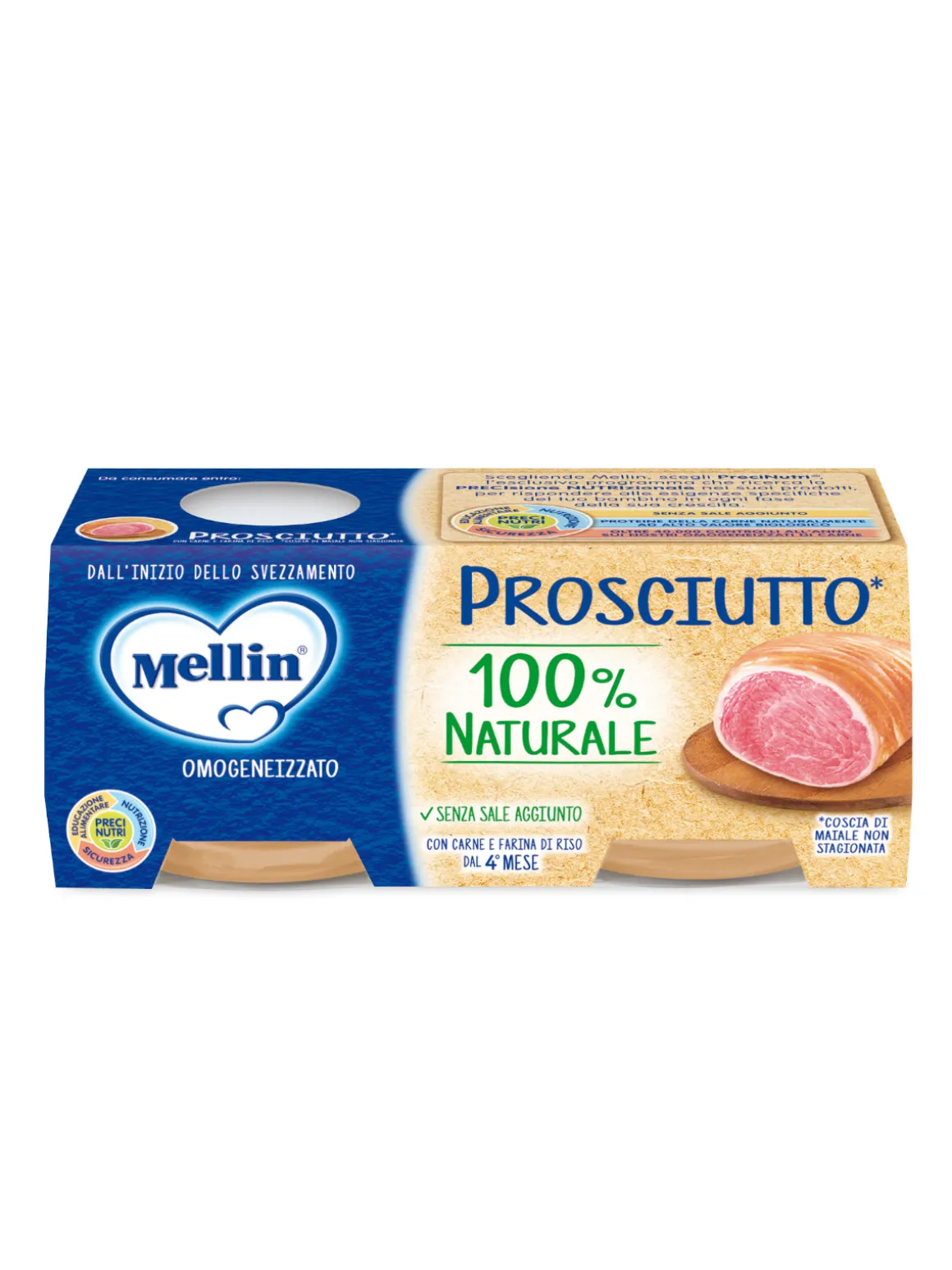 Mellin omogeneizzato prosciutto 2×80 gr