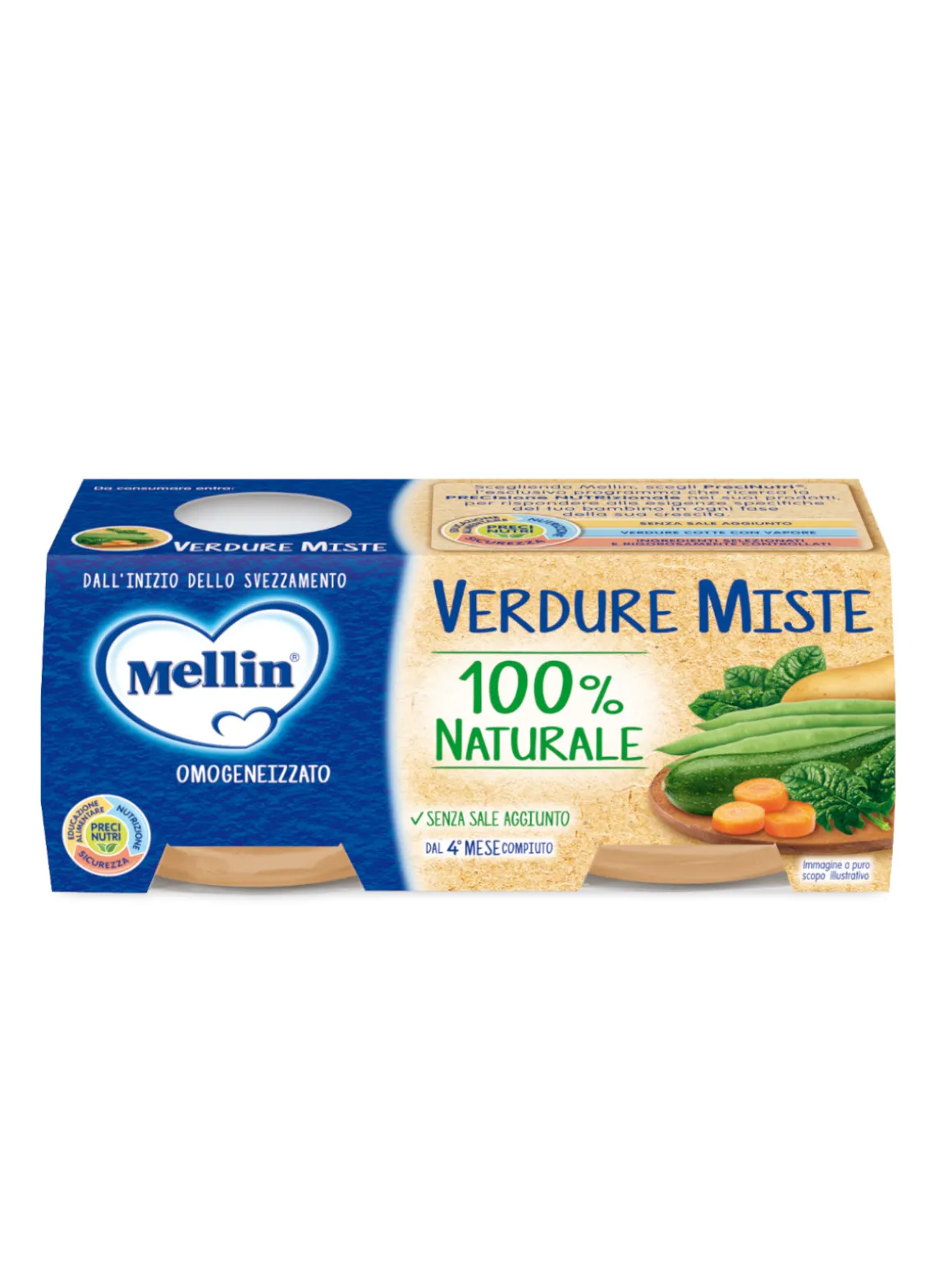 Mellin omogeneizzato verdure miste 2×80 gr