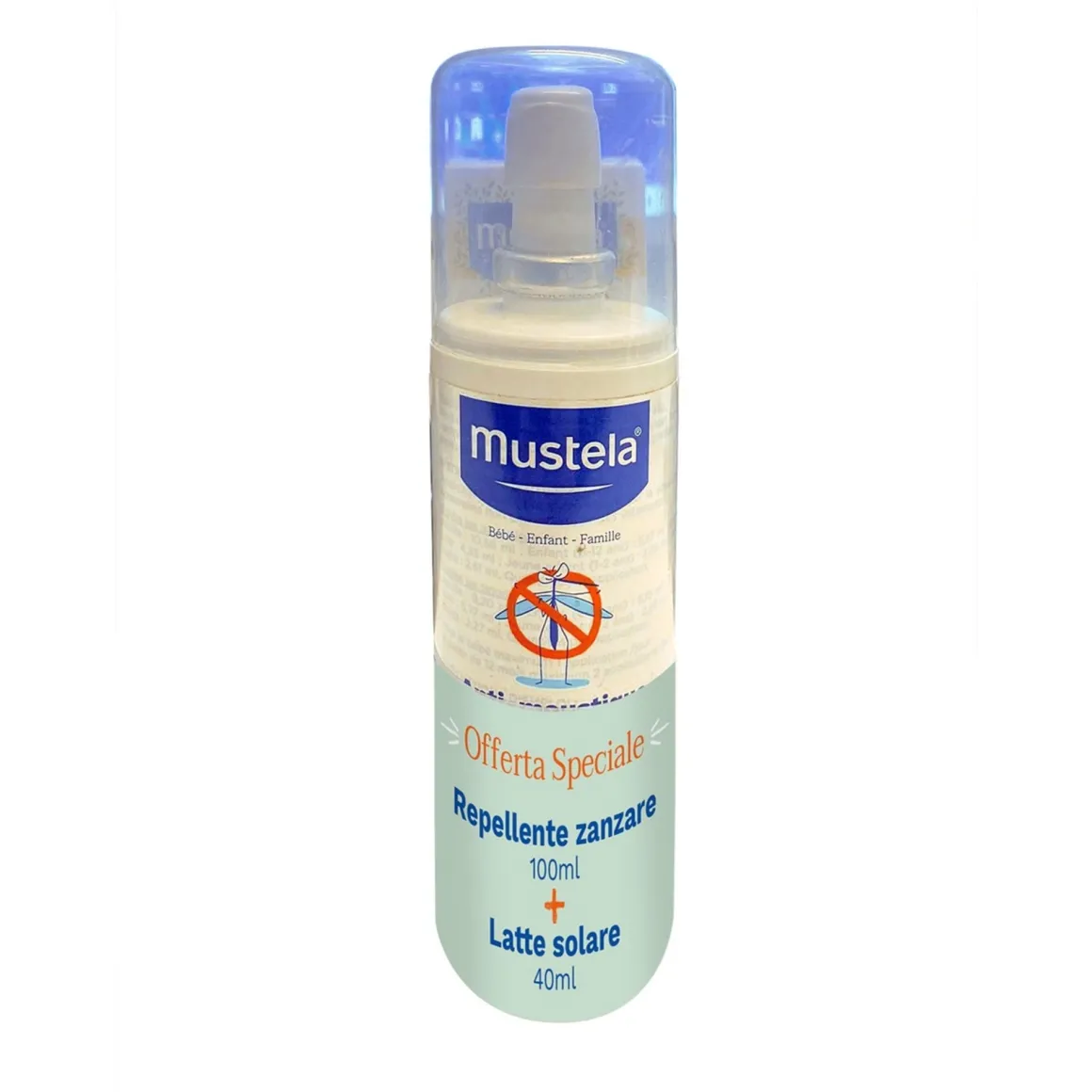Mustela latte solare 40 ml spf50+ con repellente antizanzare 100 ml