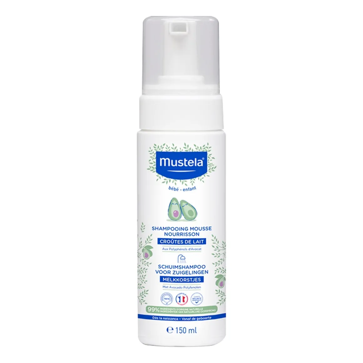 Mustela shampoo mousse crosta lattea 150ml