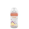 Neobaby biberon plastica collo largo silicone 150ml flusso lento arancione 0m+