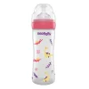 Neobaby biberon plastica collo largo silicone 250ml flusso regolabile rosa 2m+