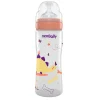 Neobaby biberon plastica collo largo silicone 330ml flusso veloce arancione 4m +
