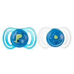 Neobaby succhietto anatomico silicone mini 0m+ blu 2pz