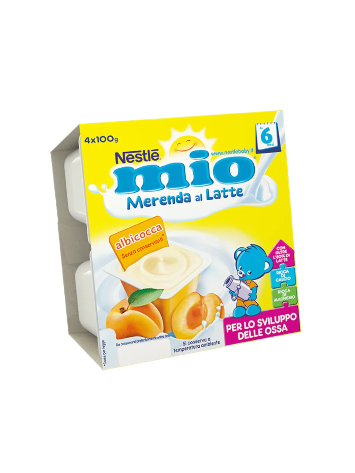 Nestle’ – merenda lattea albicocca 4×100 gr