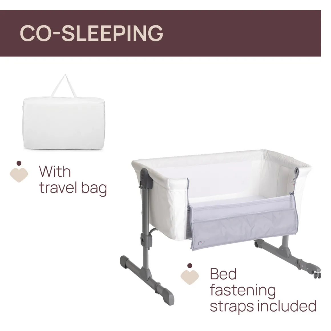 Next2me essential culla co-sleeping cloud re_lux – chicco