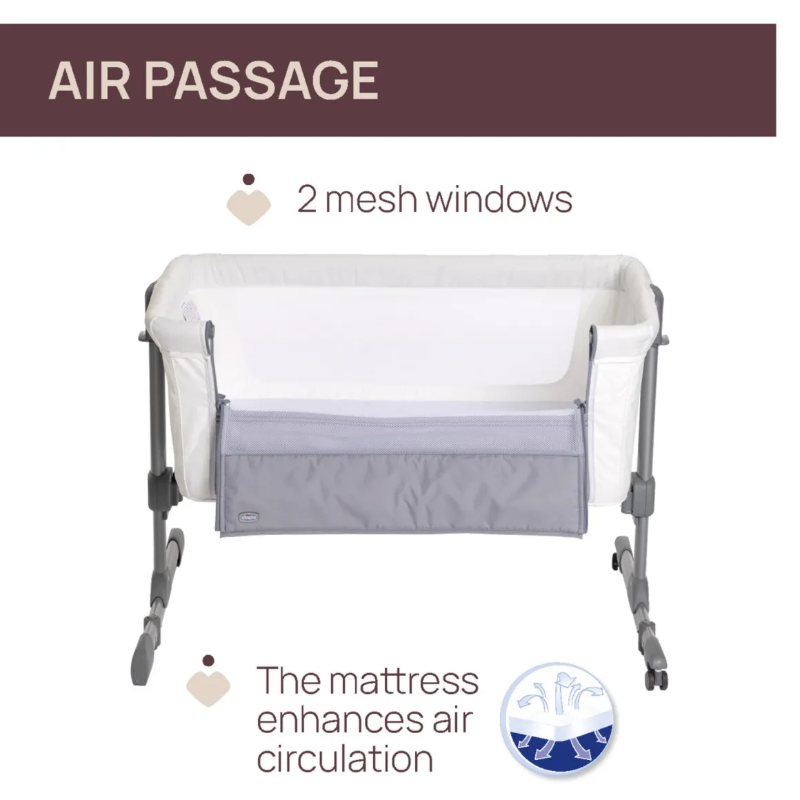 Next2me essential culla co-sleeping cloud re_lux – chicco