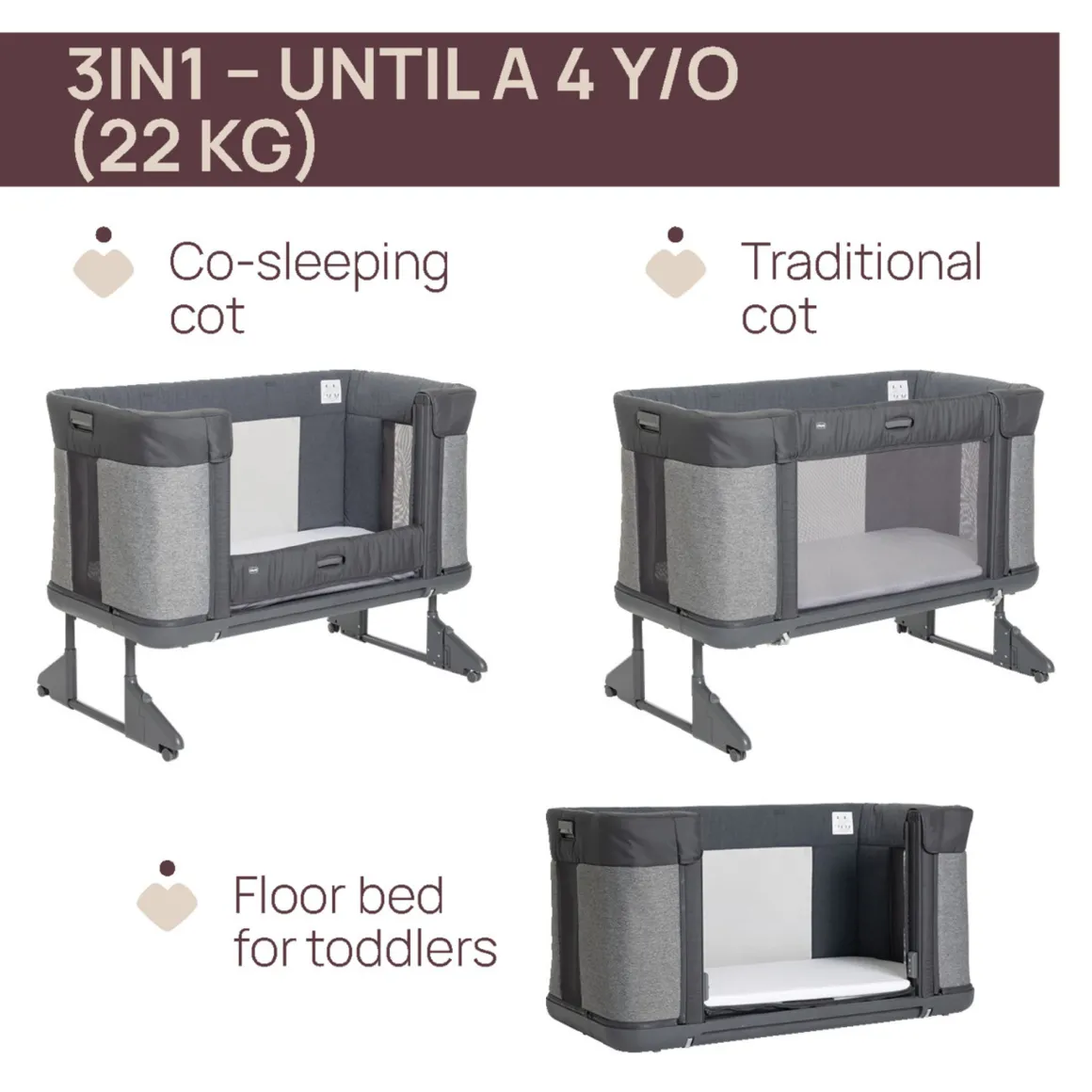 Next2me forever lettino cosleeping rice – chicco