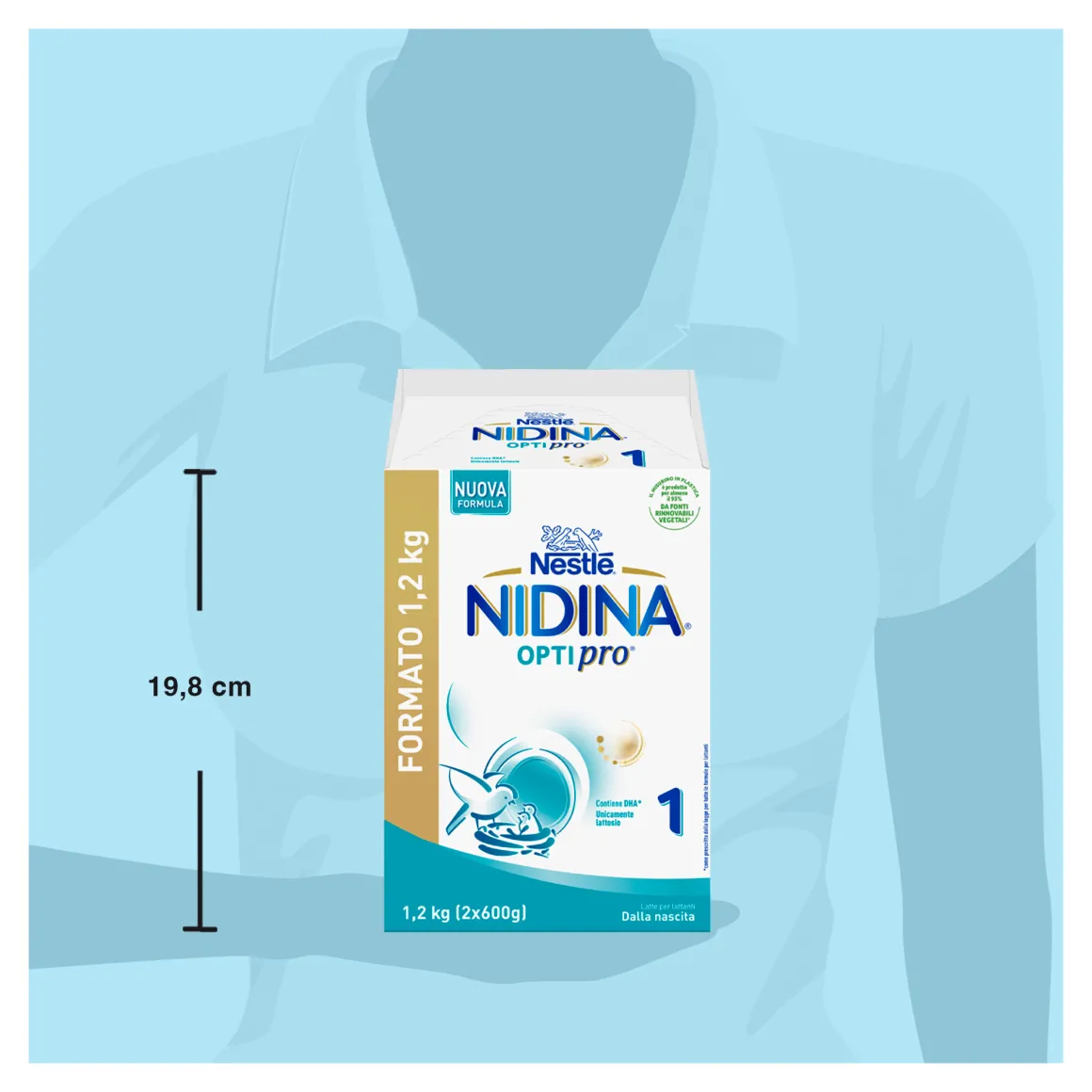 Nidina optipro 1 dalla nascita latte in polvere – 1.2 kg (2x600g) -nestlé