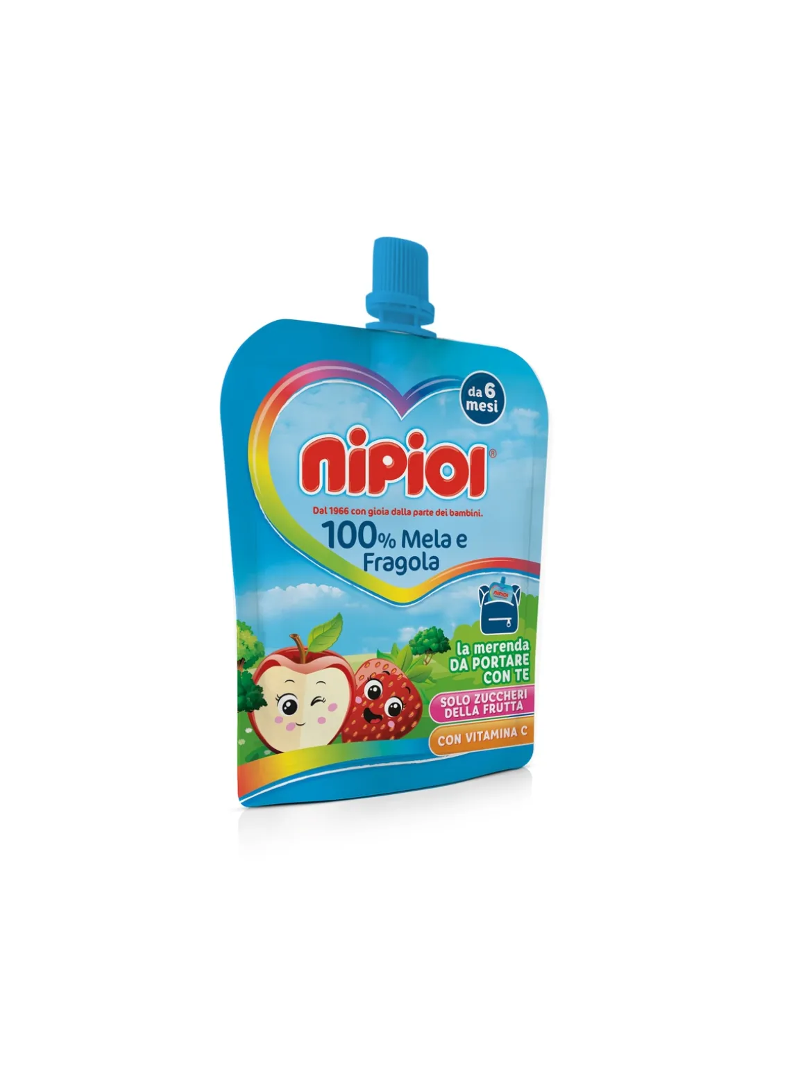 Nipiol – pouches mela fragola 85 gr