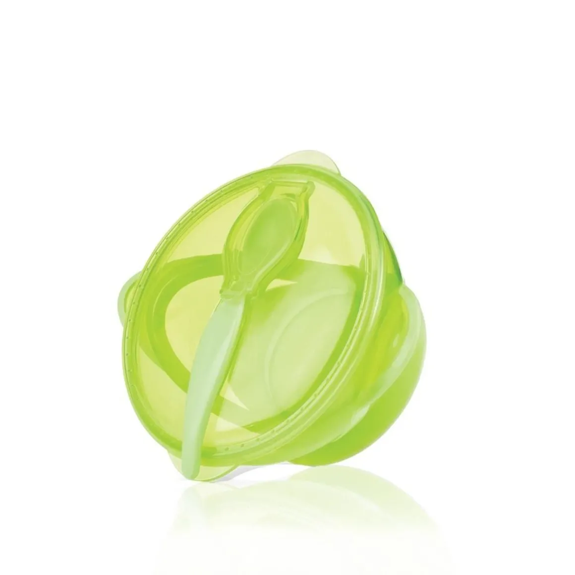 Nuby scodella 300ml con ventosa, coperchio e cucchiaino, assortita