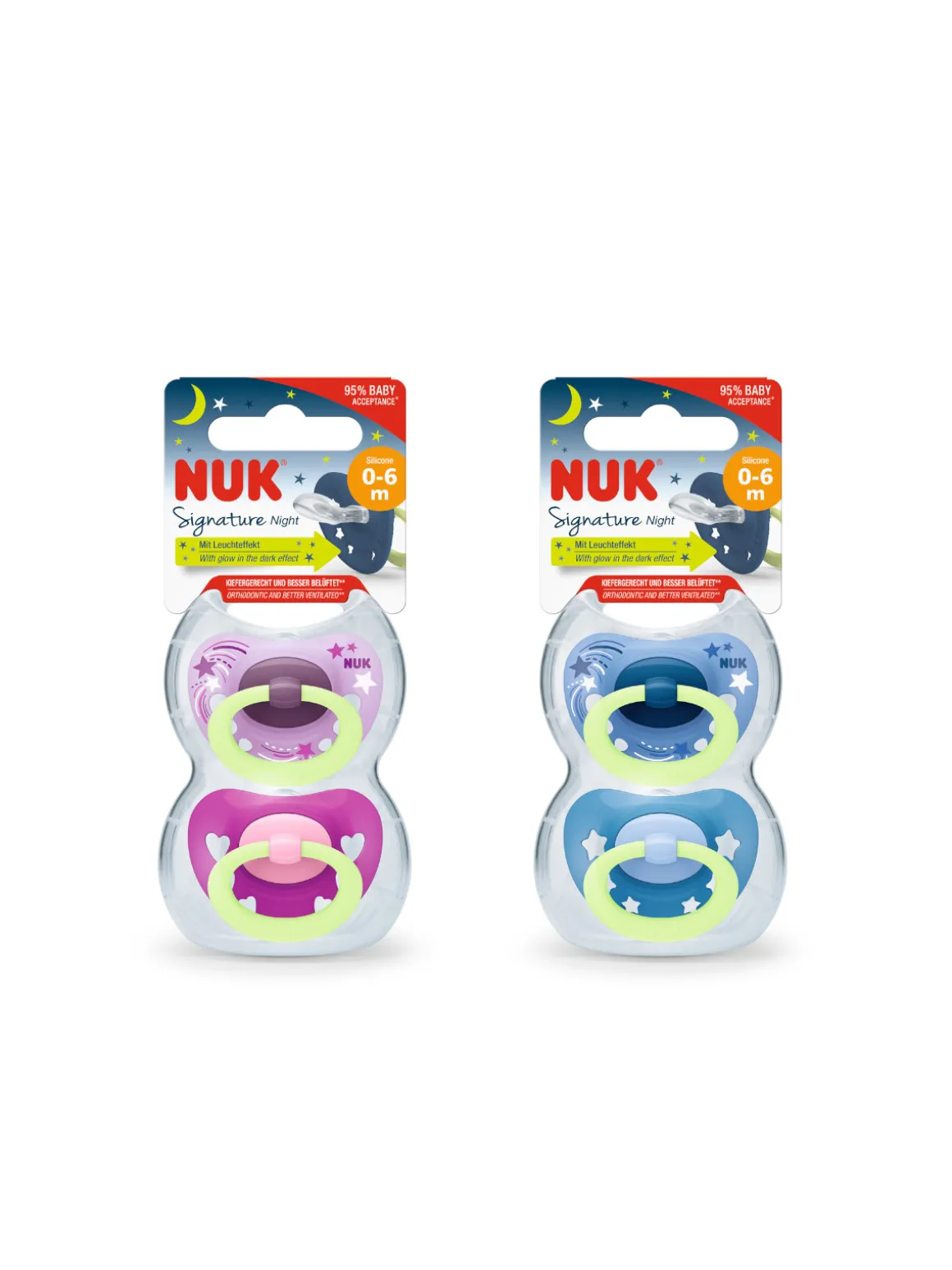 Nuk – succhietto signature night silc 0-6 2pz