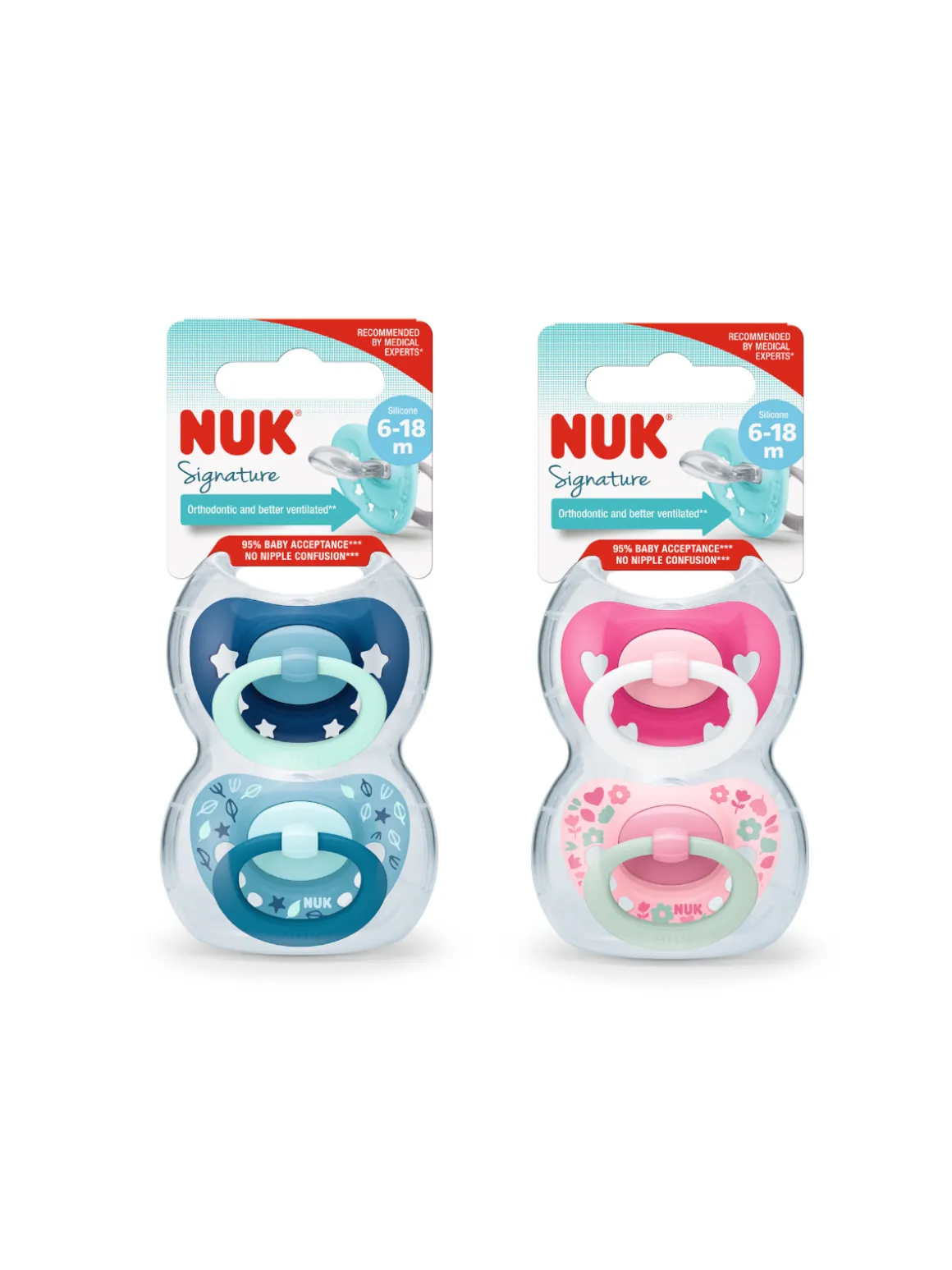 Nuk – succhietto signature silicone 6-18 2pz
