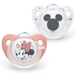 Nuk succhietto tl disney minnie_red_silicone 0-6 2pz
