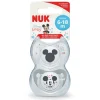 Nuk succhietto tl disney mickey_grey_silicone 6-18 2pz