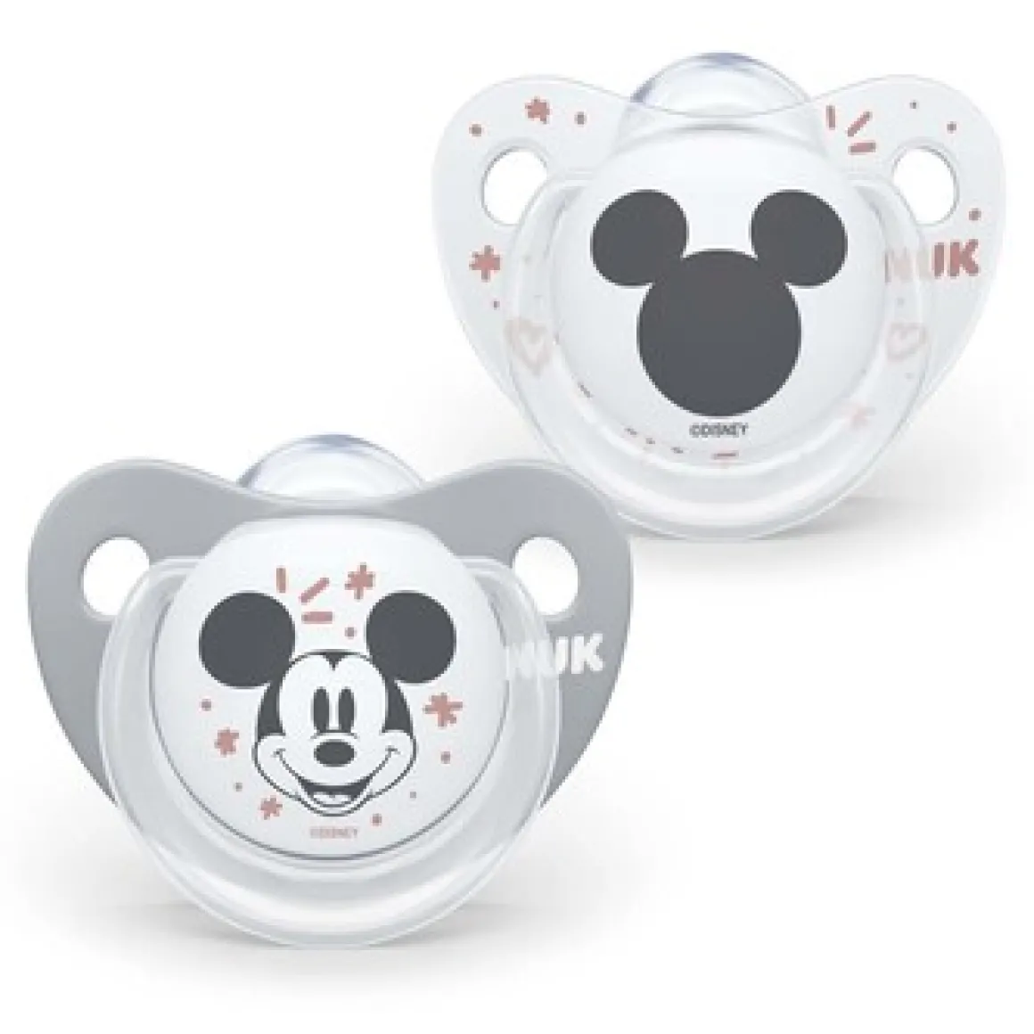Nuk succhietto tl disney mickey_grey_silicone 6-18 2pz