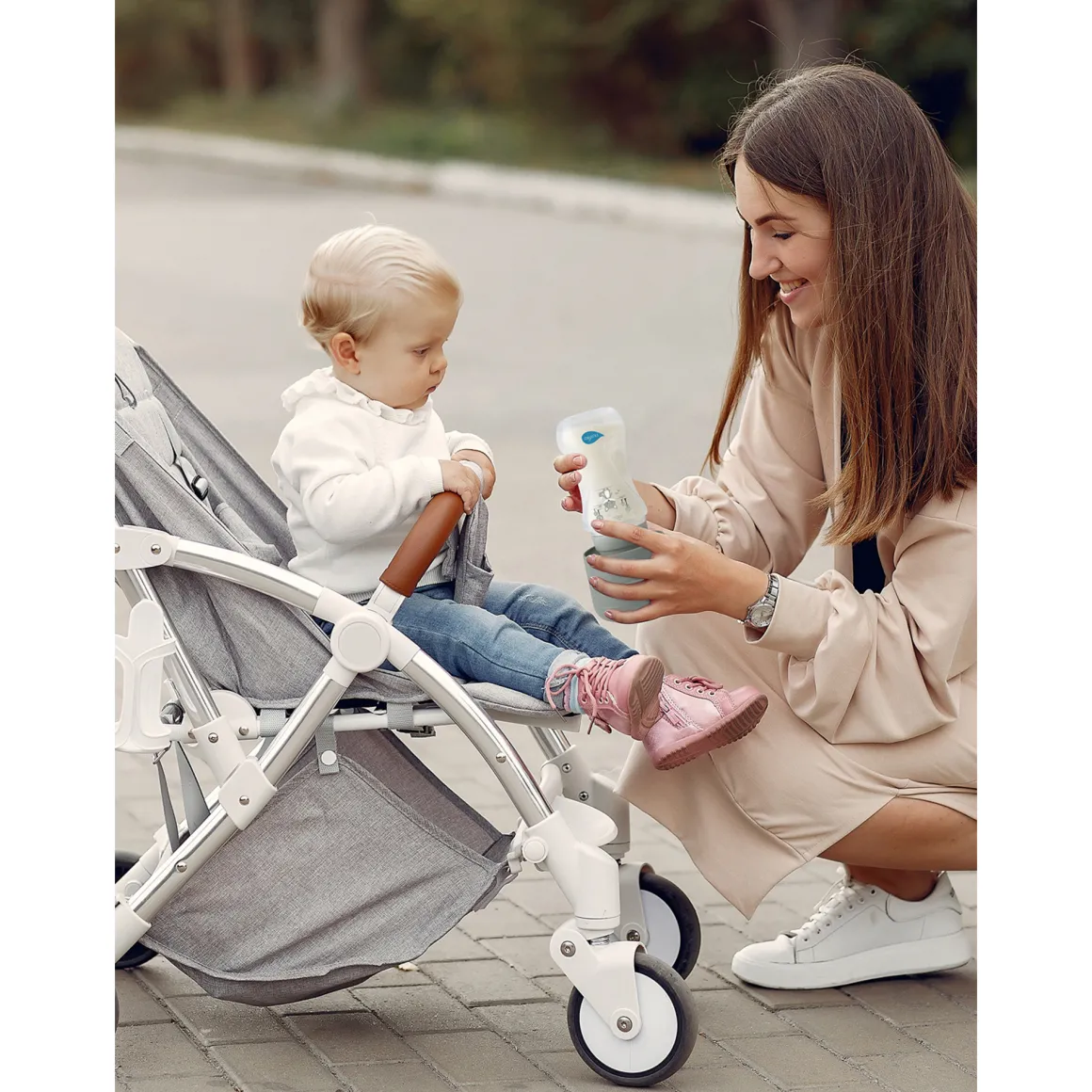 Nuvita scaldabiberon portatile universale warm’n’go sage green