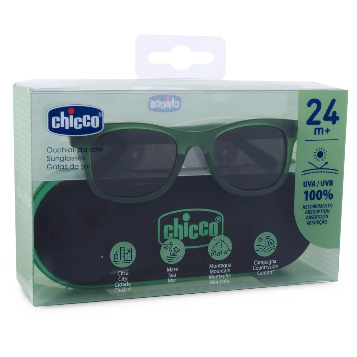 Occhiale da sole 24m+ verde – chicco