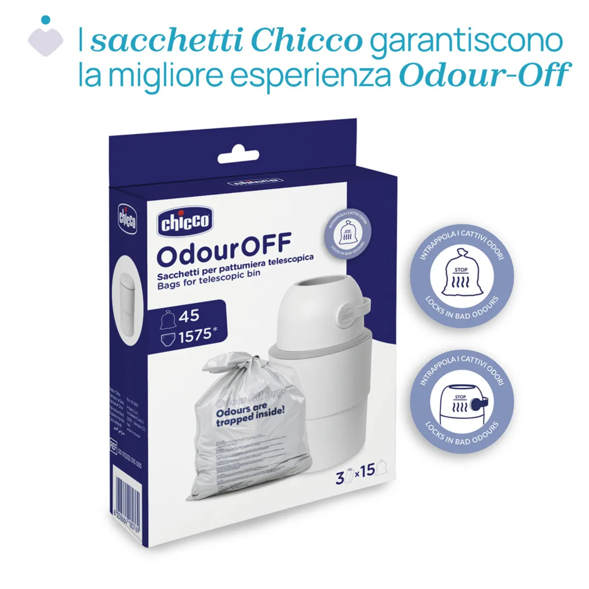 Odour off mangiapannolini telescopico – chicco