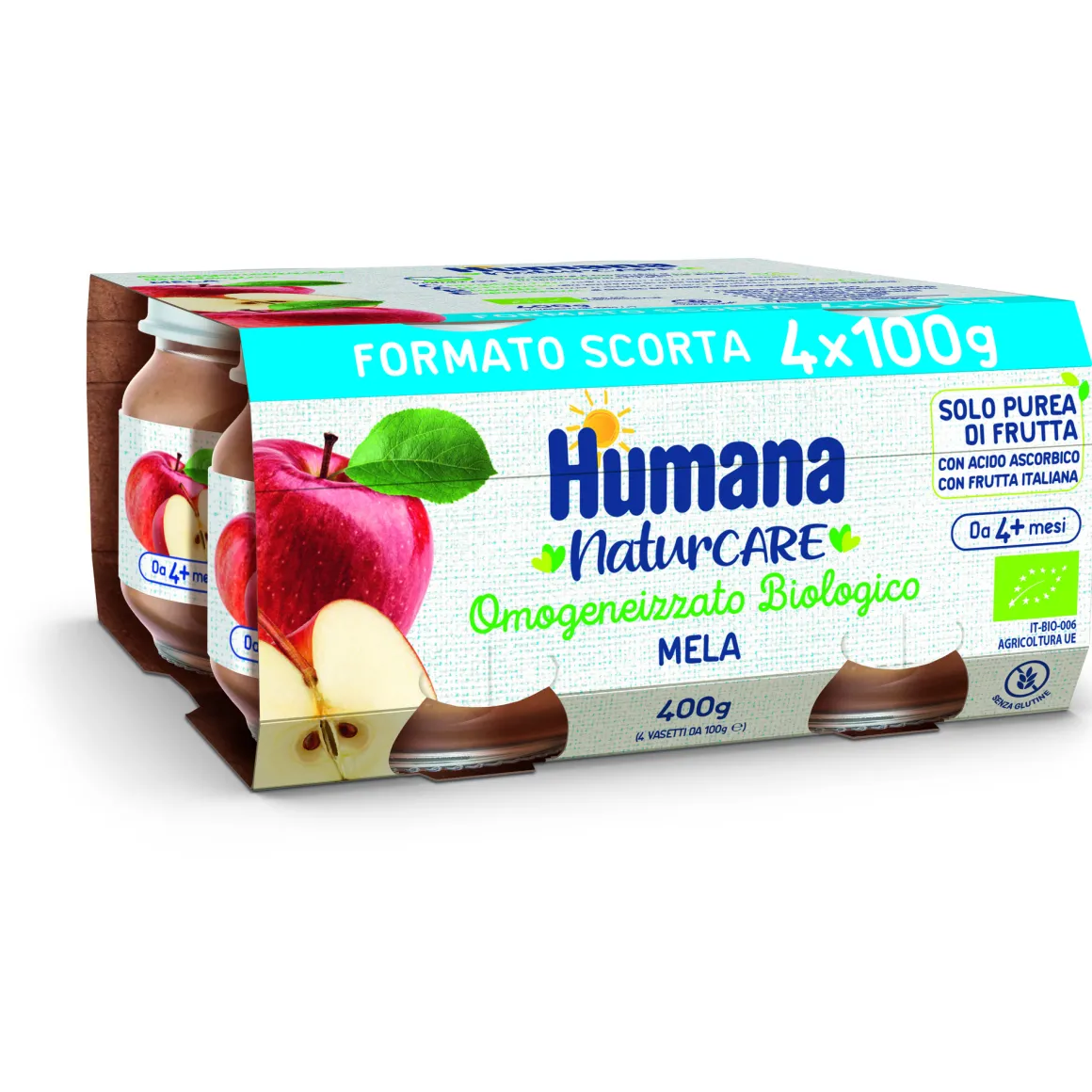 Omo mela biologica 4x100g – humana