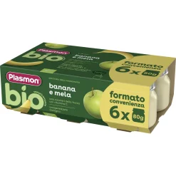 Omogeneizzato bio – banana mela 6x80g – plasmon