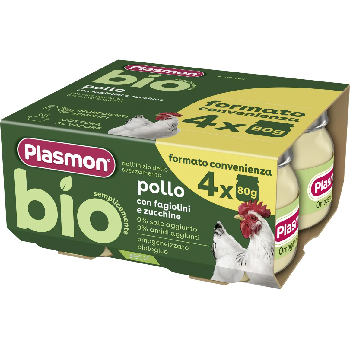 Omogeneizzato bio – pollo 4x80g – plasmon