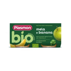 Omogeneizzato di banana e mela bio – 2 x 80 gr – plasmon