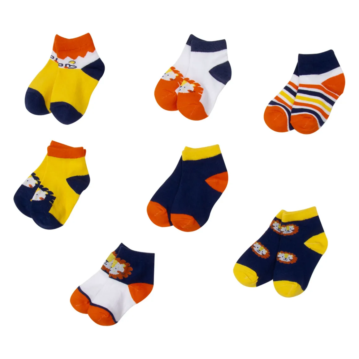 Pack 7 calze corte bimbo animali