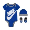 Pack 3 pezzi nike neonato grigio/blu