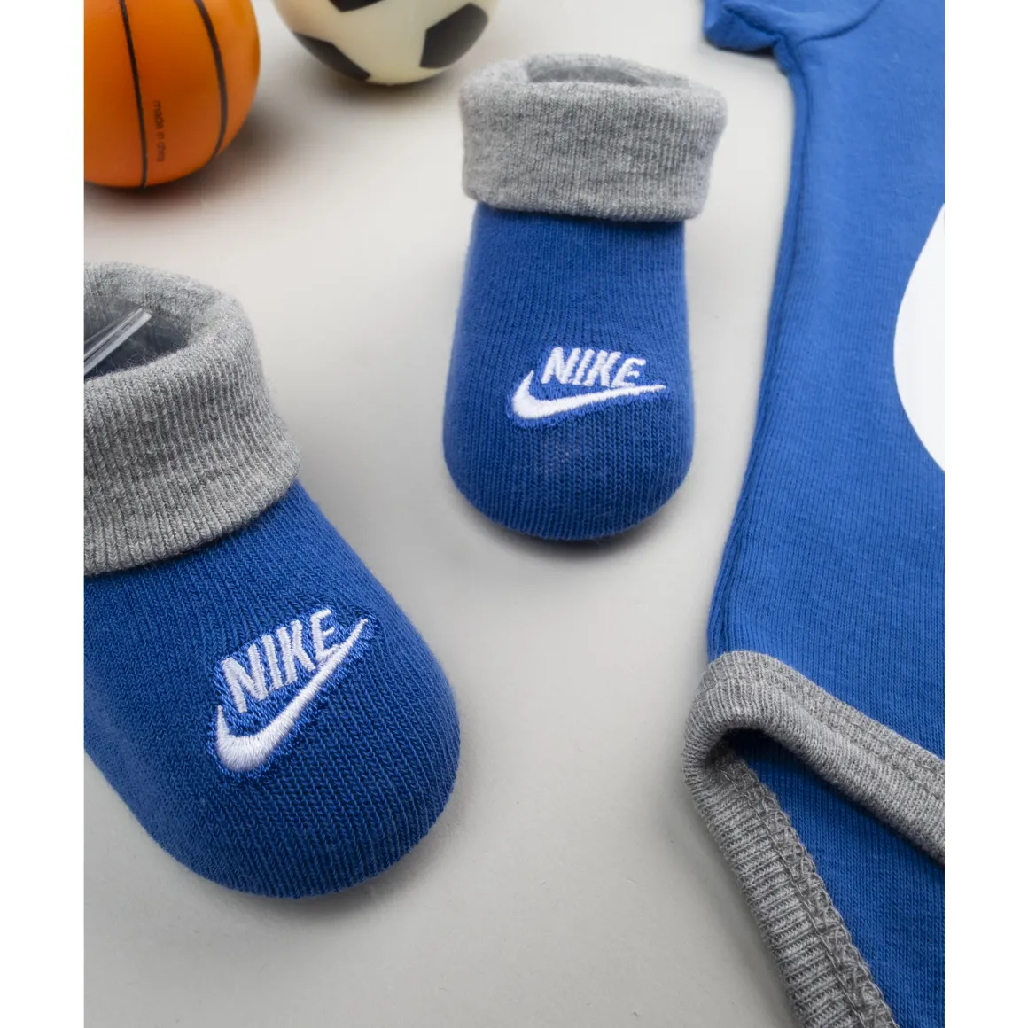 Pack 3 pezzi nike neonato grigio/blu