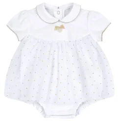 Pagliaccetto elegante, in cotone, apertura sulla schiena e a patello