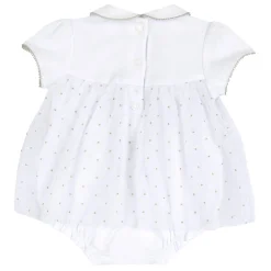 Pagliaccetto elegante, in cotone, apertura sulla schiena e a patello