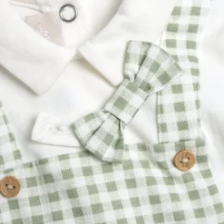 Pagliaccetto elegante, in cotone, apertura sulla schiena e a patello