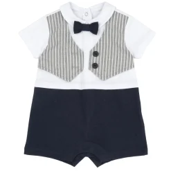 Pagliaccetto elegante, in cotone, apertura sulla schiena e a patello