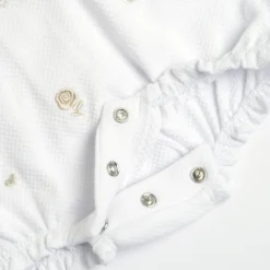 Pagliaccetto elegante, in cotone, apertura sulla schiena e a patello