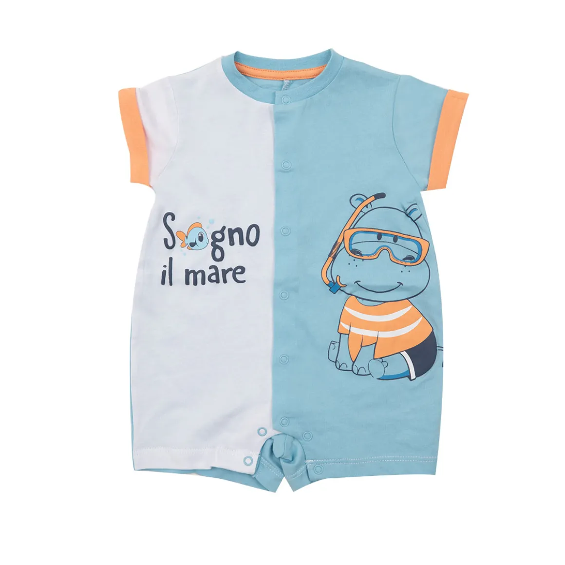 Pagliaccetto estivo neonato bicolor