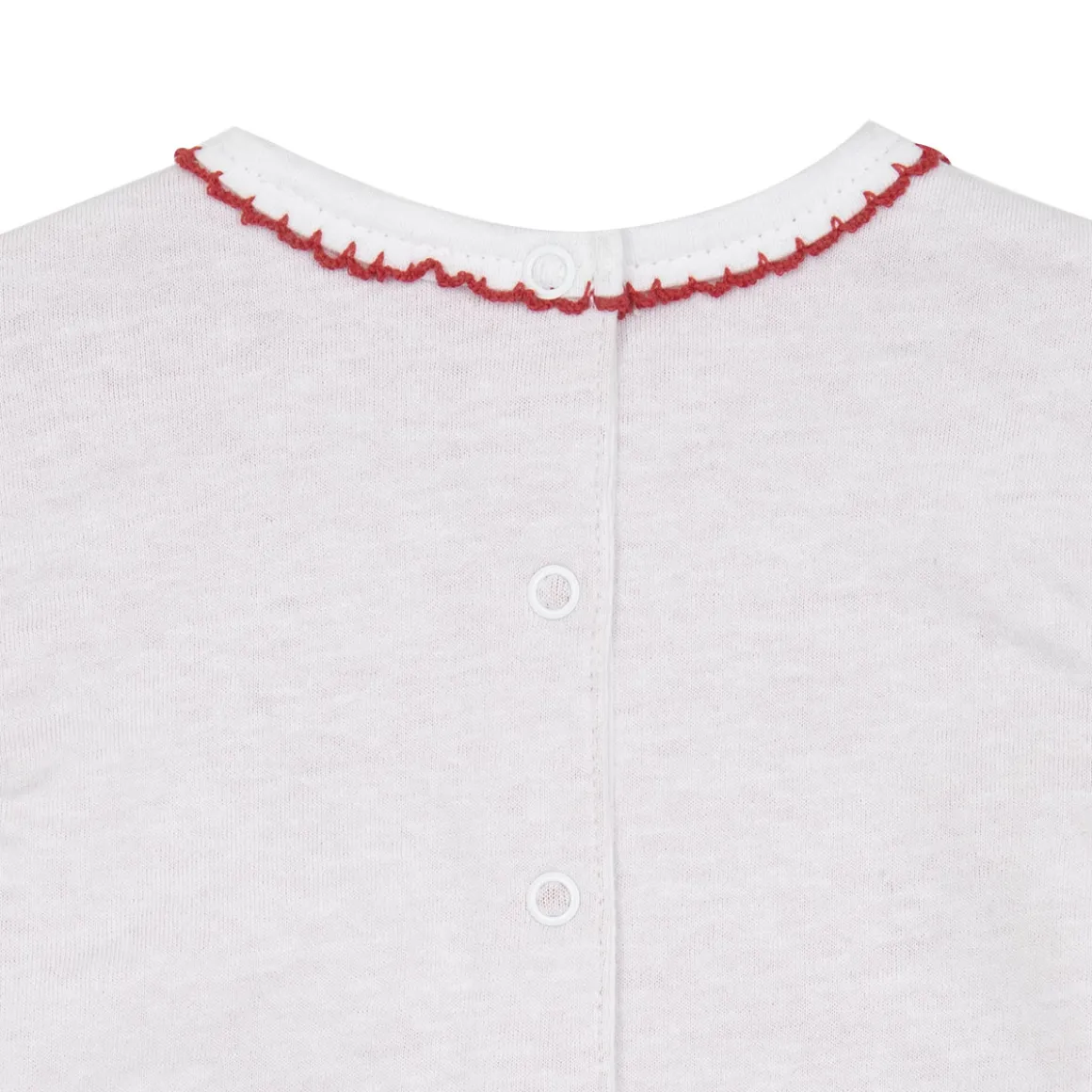 Pagliaccetto jersey bimba bianco/rosso