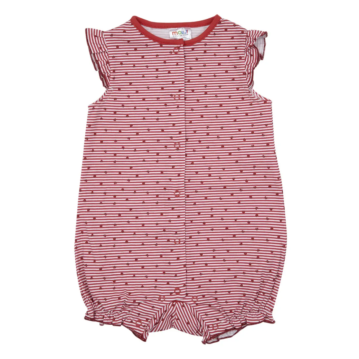 Pagliaccetto jersey bimba bianco/rosso rigato