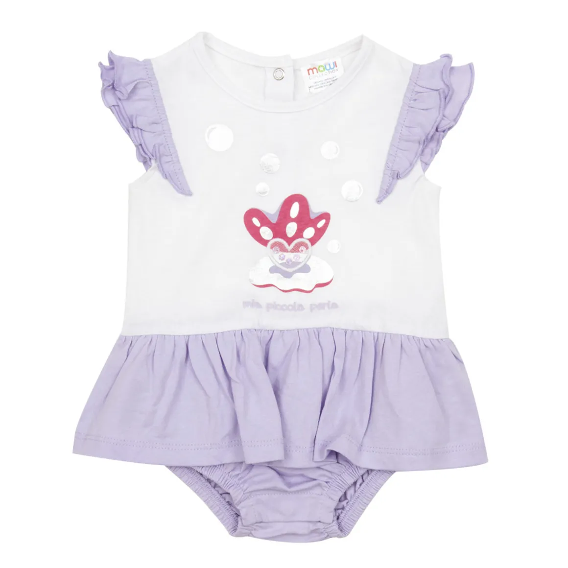 Pagliaccetto jersey con balza oeko tex