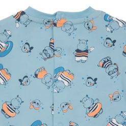 Pagliaccetto neonato hippo allover