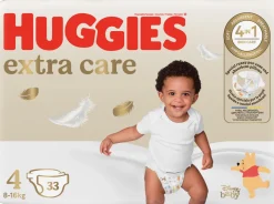 Pannolini extra care tg. 4 (8-16 kg) – 33 pezzi – huggies