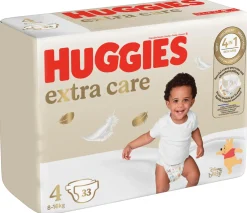 Pannolini extra care tg. 4 (8-16 kg) – 33 pezzi – huggies