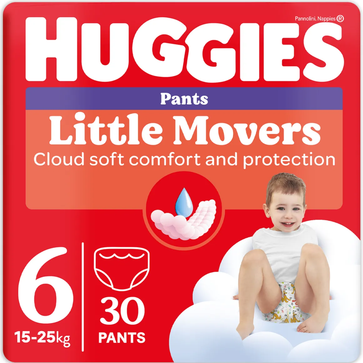 Pannolini little movers mutandina tg.6 – 30 pezzi – huggies
