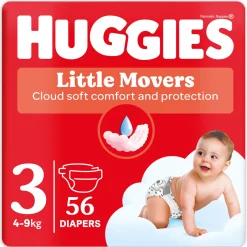 Pannolini little movers unisex grande t 3 56pz – huggies