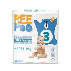 Pannolini ultrafit midi taglia 3 22 pz – pee&poo