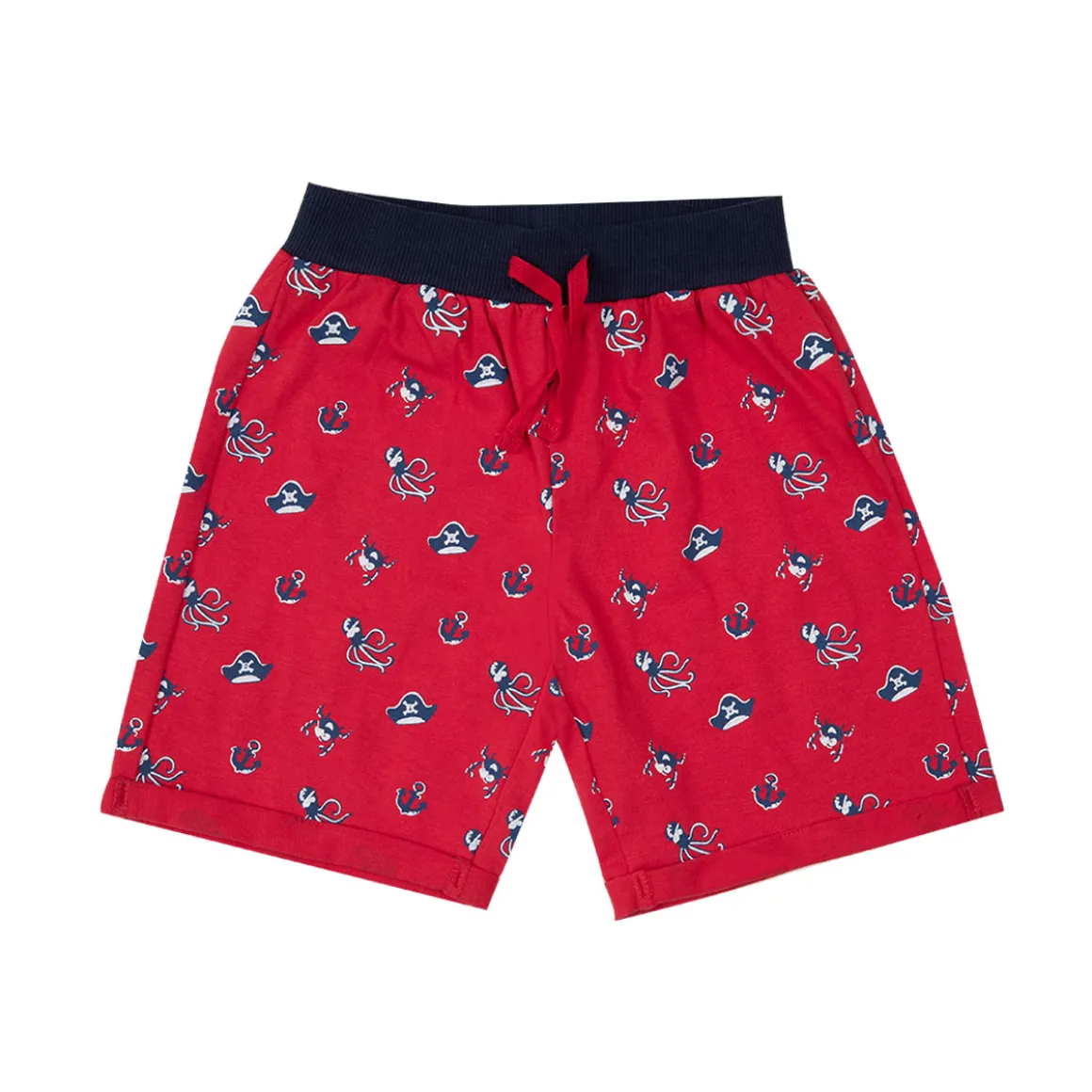 Pantaloncino jersey bimbo rosso stampato